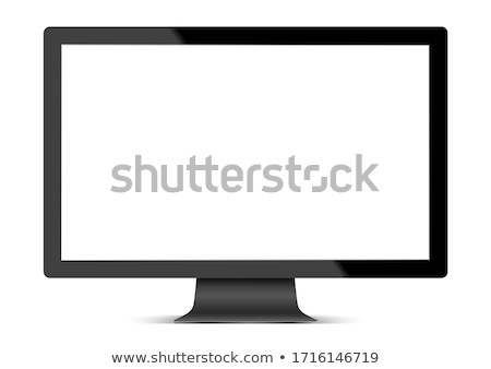 ストックフォト: Computer Monitor With Data Vector Illustration