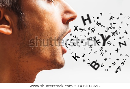 Foto stock: Man And Word Smart