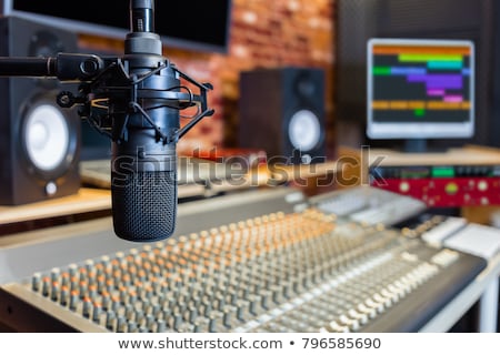 ストックフォト: Microphone At Recording Studio Or Radio Station