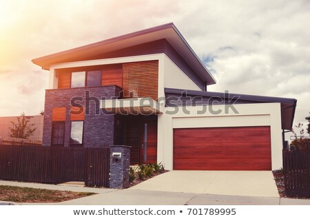 Stock fotó: Real Estate House With Abstract Tree