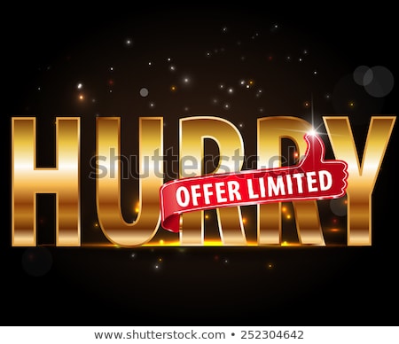 Stock photo: Limited Time Offer Golden Vector Icon Design