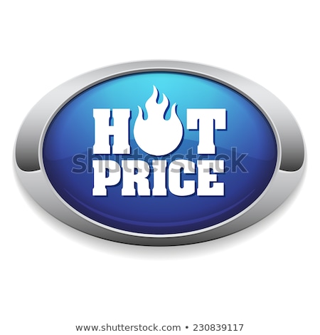 Сток-фото: Great Offer Blue Vector Icon Button