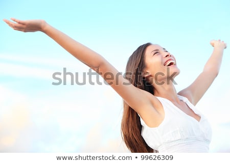 Stock photo: Beauty Girl Happiness Bliss Freedom Beach Concept Enjoyment B