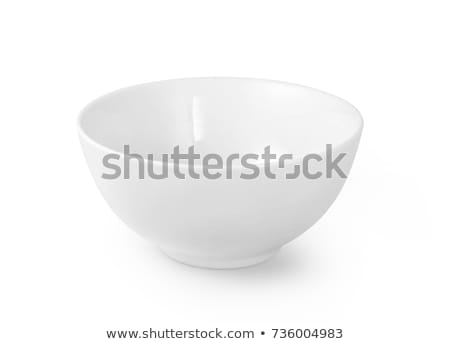 Stock fotó: Empty Bowls On A White Background