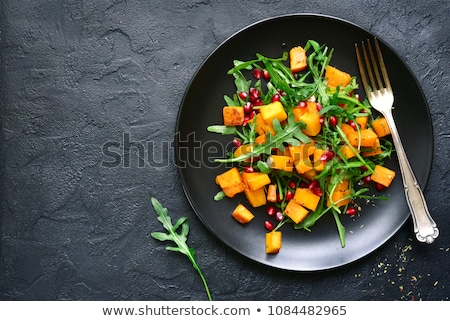 Сток-фото: Delicious Salad With Arugula And Baked Pumpkin