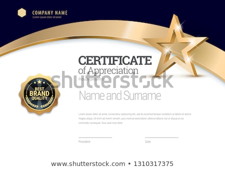 Stock fotó: Certificate Template Design In Vector