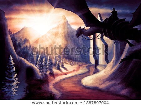 Foto stock: The Icy Knight In Darkness