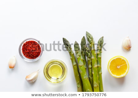 Stock foto: Bunch Of Asparagus On Wood Surface