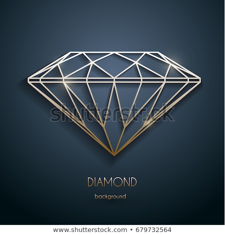 Stock photo: Faceted Blue Diamond