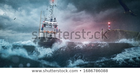 Stock photo: Lighthouse Ship In Harbor