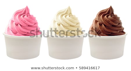 Stockfoto: Icecream Strawberry Frozen Yogurt