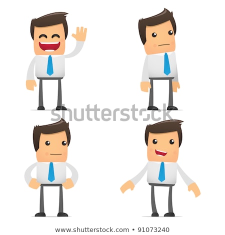 Foto stock: Office Worker In Various Poses