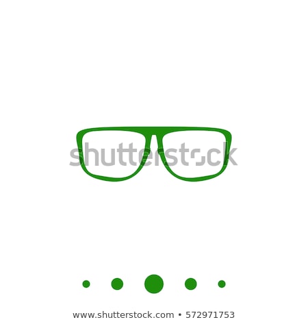 Stockfoto: Spectacle Green Vector Icon Button