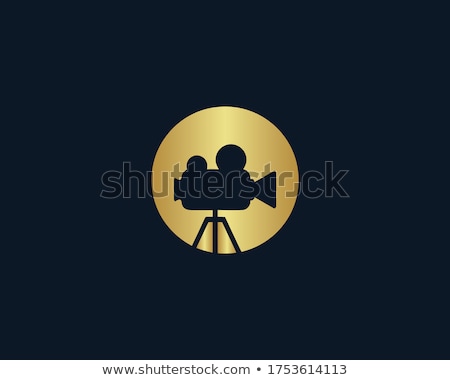 Stock fotó: Video Camera Yellow Vector Icon Design