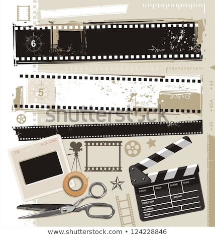 Foto d'archivio: Film Strip With Scissors