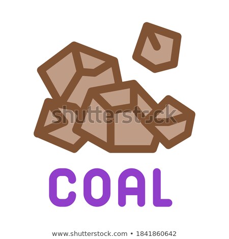 Stockfoto: Coal Particles Icon Vector Outline Illustration