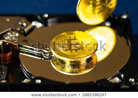 Stock photo: Bitcoin Coin With Hdd