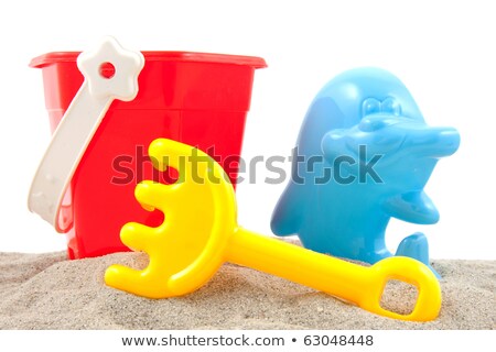 Сток-фото: Colorful Plastic Toys At The Bach