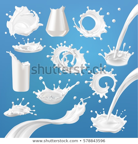 Stok fotoğraf: Vector Milk Splash