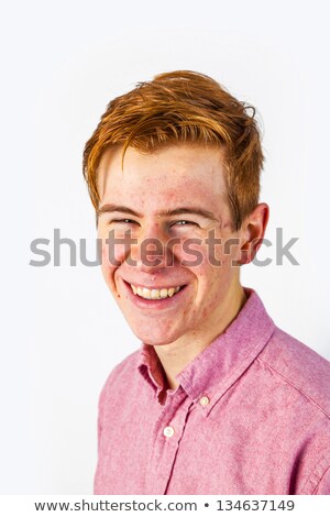 Foto stock: Attractive Boy In Puberty With Red Hair
