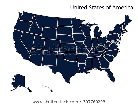 Stock fotó: United States Of America States Map