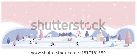 [[stock_photo]]: Winter Landscape With A House In The Mountains