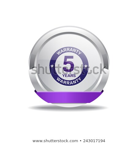 ストックフォト: 5 Years Warranty Violet Vector Icon Design