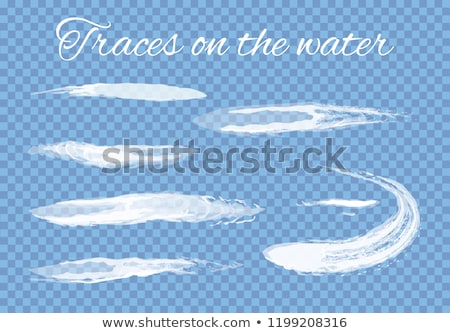 Сток-фото: Traces On Water Splashes Set Transparent Vector