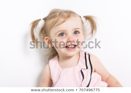 Stock fotó: Portrait Of A 2 Year Old Girl Isolated On White Background