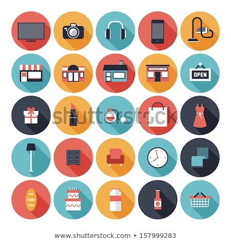 Stock photo: E Commerce Color Icon Set