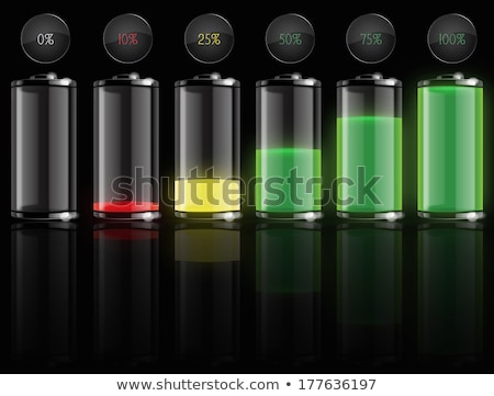 Foto stock: Battery Charge Status Vector Illustration