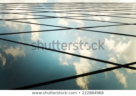 Сток-фото: Modern Skyscrapers With Clouds Reflection