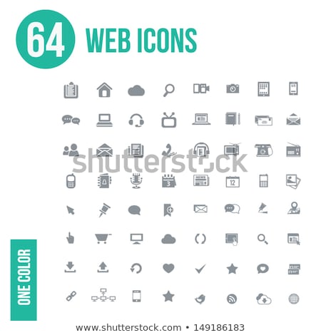 Zdjęcia stock: Mobile Photo Blogging Icon Flat Design