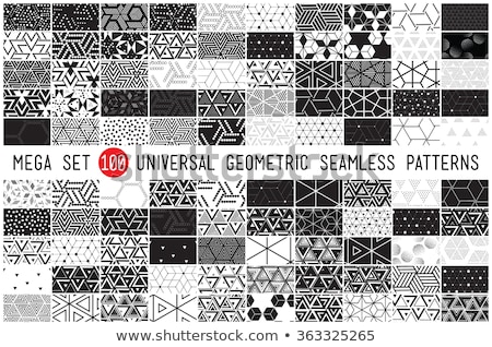 Foto stock: Black And White Universal Geometric Seamless Pattern