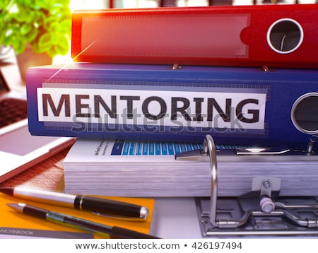 Stock foto: Mentoring On Ring Binder Blurred Image 3d