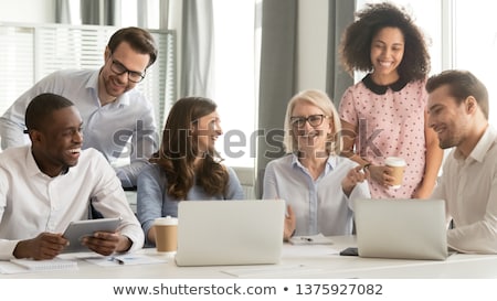 Stockfoto: African Businessman With Tablet Pc At Office