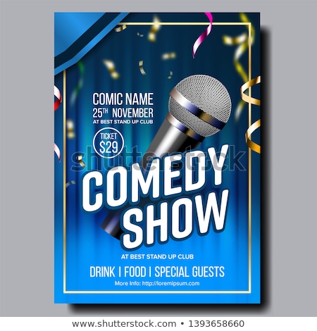 Foto stock: Modern Stylish Poster Flyer Of Comedy Show Vector