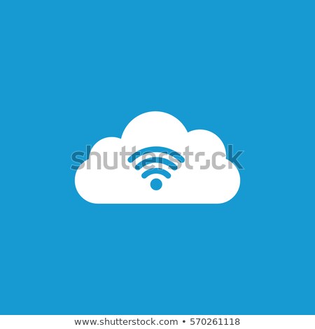 Zdjęcia stock: Cloud Wifi Icon To Use In Web And Mobile Ui Vector Illustration Isolated On White Background