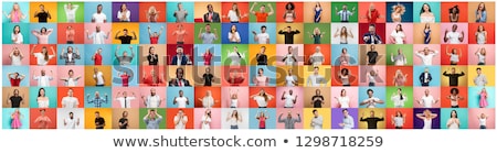 Stock photo: Collage Of Happy Different People