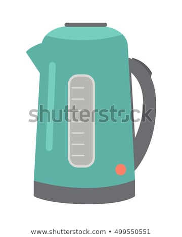 Shiny Steel Kettle Vector Illustration Foto d'archivio © robuart