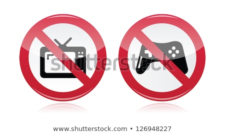 No Computer Games No Tv Warning Signs - Vector [[stock_photo]] © RedKoala