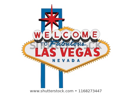 Stock photo: Las Vegas Sign Isolated On White