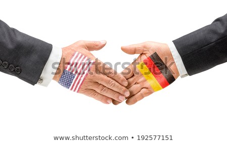 Stock fotó: Usa And Germany Reach Out Their Hands