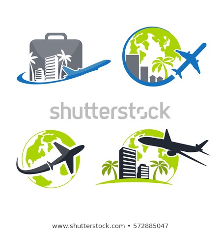 Сток-фото: Earth With Buildings And Trees In Travel Bag