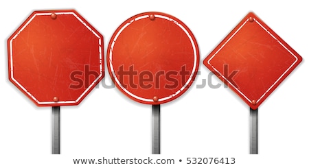 Stok fotoğraf: Training On Red Road Sign