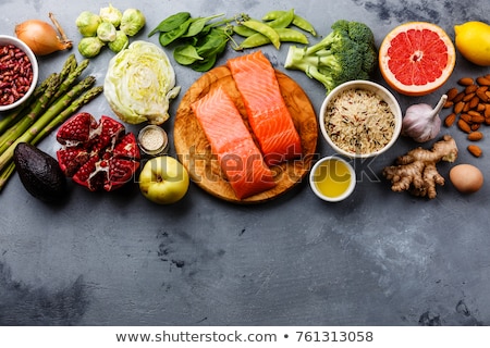 Stok fotoğraf: Organic Garlic Sprouts Food Background