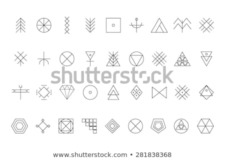 Foto stock: Geometric Trendy Hipster Icons