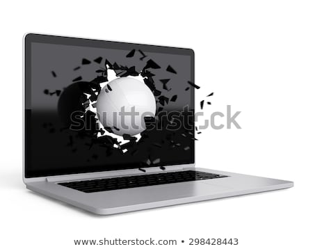 Stok fotoğraf: Volleyball Destroy Laptop