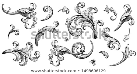 Foto d'archivio: Wedding White Damask Pattern With Vintage Floral Ornament