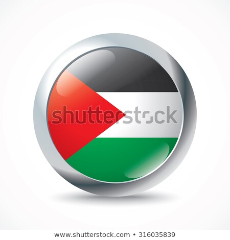 West Bank Flag Button Stockfoto © ojal